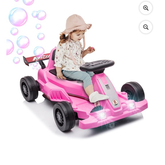 Uhomepro make bubbles Electric 4 Wheeler car for kids 6 V Ride on Go Kart.
